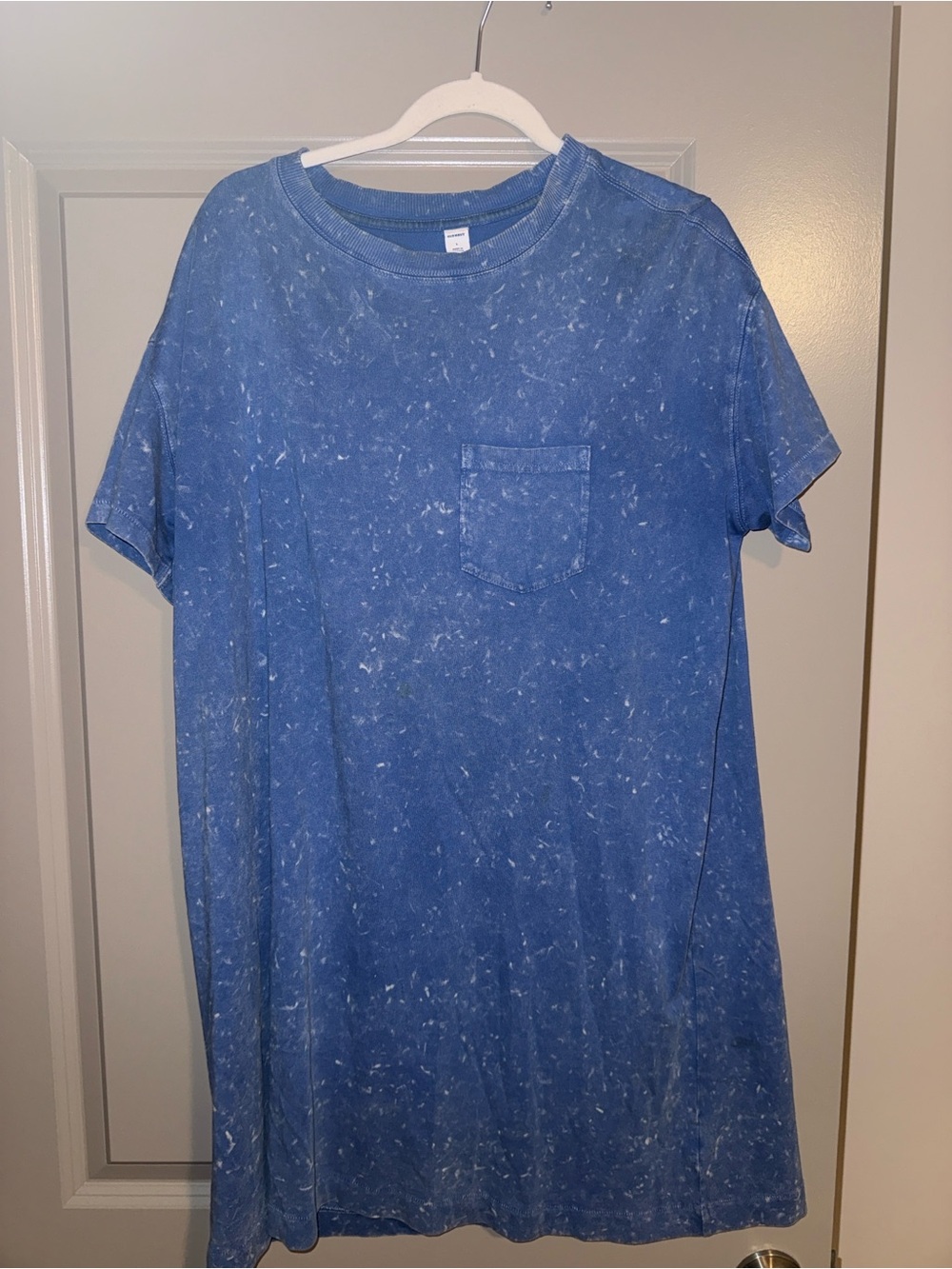Old Navy Blue Mineral-Wash Pocket Crewneck T-Shirt for Men